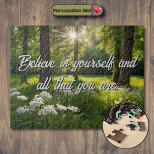 Customize your Forest Flowers Motivational Jigsaw Puzzle