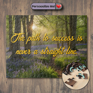 Customize your Forest Flowers Path Motivational Jigsaw Puzzle