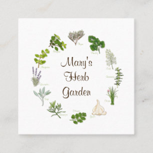 Customize Your Herb Garden Business Card