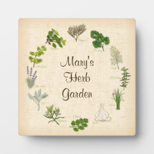 Customize Your Herb Garden Plaque