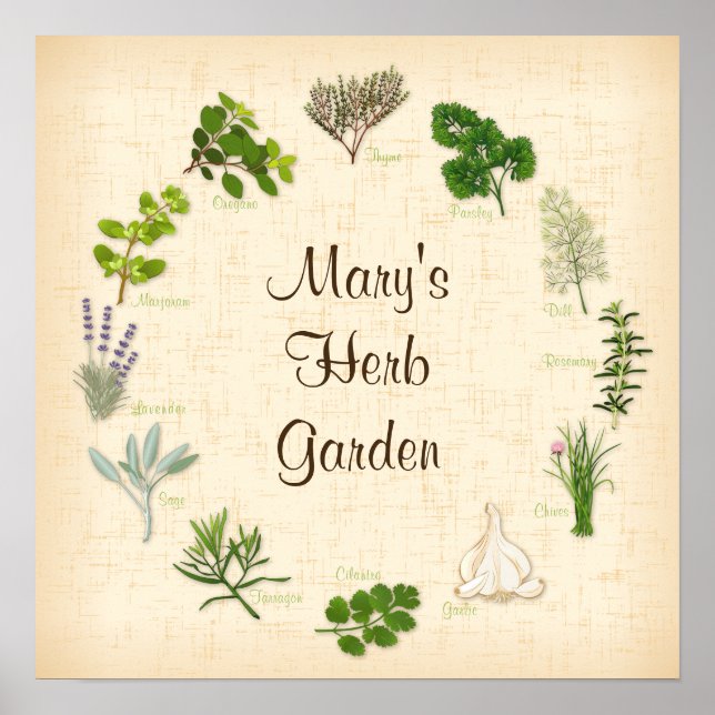 Customize Your Herb Garden Poster (Front)