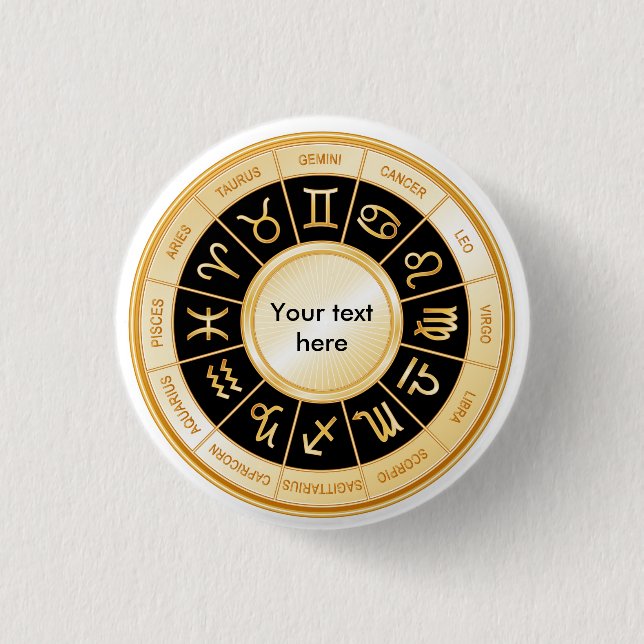 Customize Your Horoscope  1 Inch Round Button (Front)
