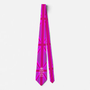 Customize Your Keep Calm Edit Text on Pink Union J Tie