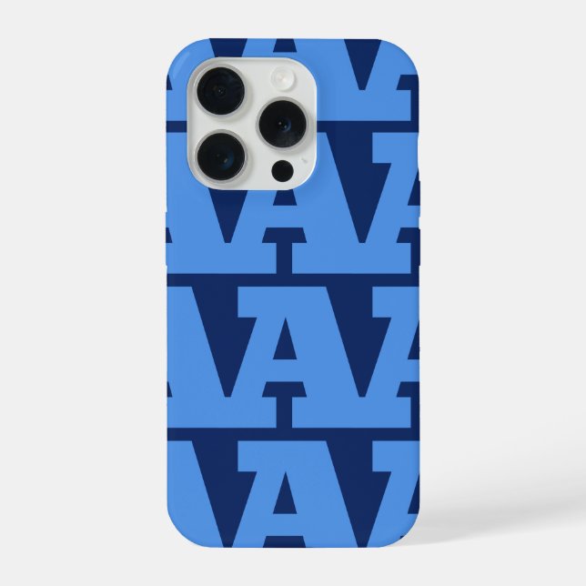 Customize Your Letter, Bold Monogram Pattern  iPhone Case (Back)
