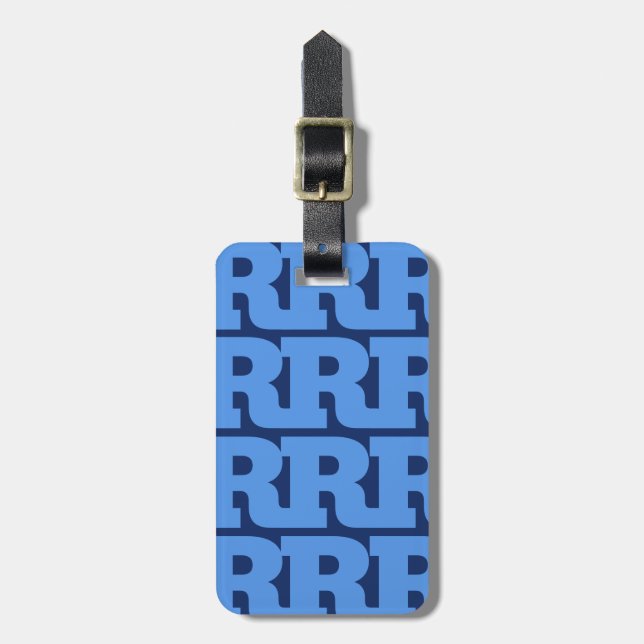 Customize Your Letter, Bold Monogram Pattern  Luggage Tag (Front Vertical)