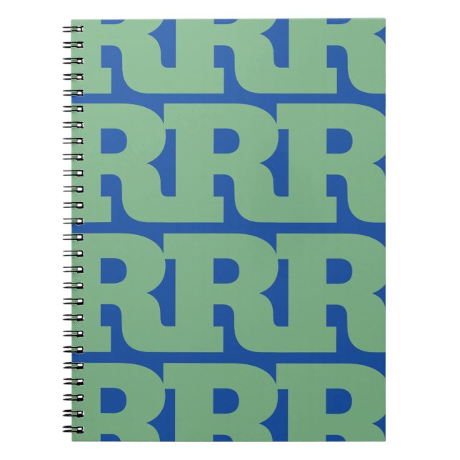 Customize Your Letter, Bold Monogram Pattern  Notebook (Front)