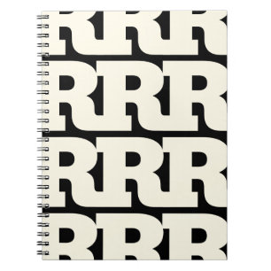 Customize Your Letter, Bold Monogram Pattern Notebook
