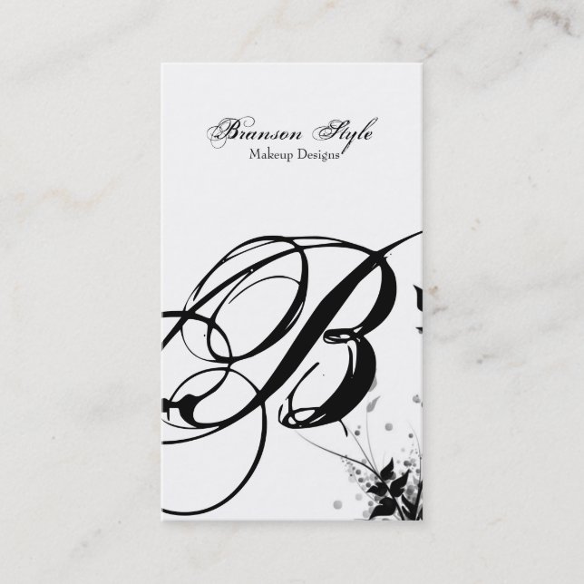 customize your monogram business card (Front)