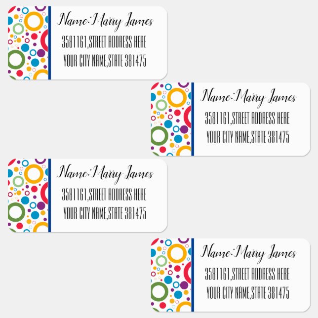Customize Your Multi-colour Circles Label (Group)