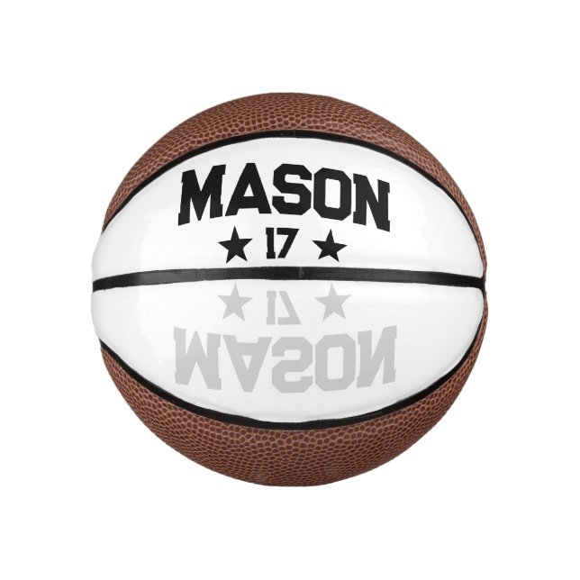 Customize Your Name And Number Mini Basketball (Front)