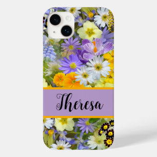 Customize your name Girly Bright Flowered Case-Mate iPhone 14 Plus Case