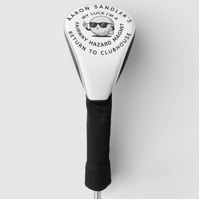 Customize Your Name Golf Fairway Hazard Magnet Head Cover (Front)