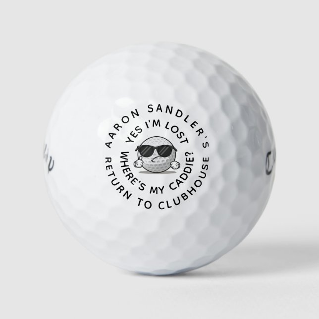 Customize Your Name Lost Caddie Golf Ball Funny (Front)
