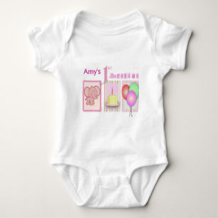 Customize your own 1st birthday baby bodysuit