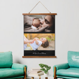 Customize Your Own 2 Photo Collage Hanging Tapestry