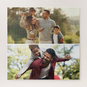 Customize Your Own 2 Photo Collage Jigsaw Puzzle