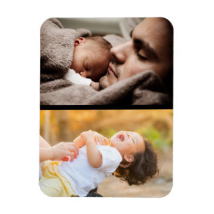 Customize Your Own 2 Photo Collage Magnet