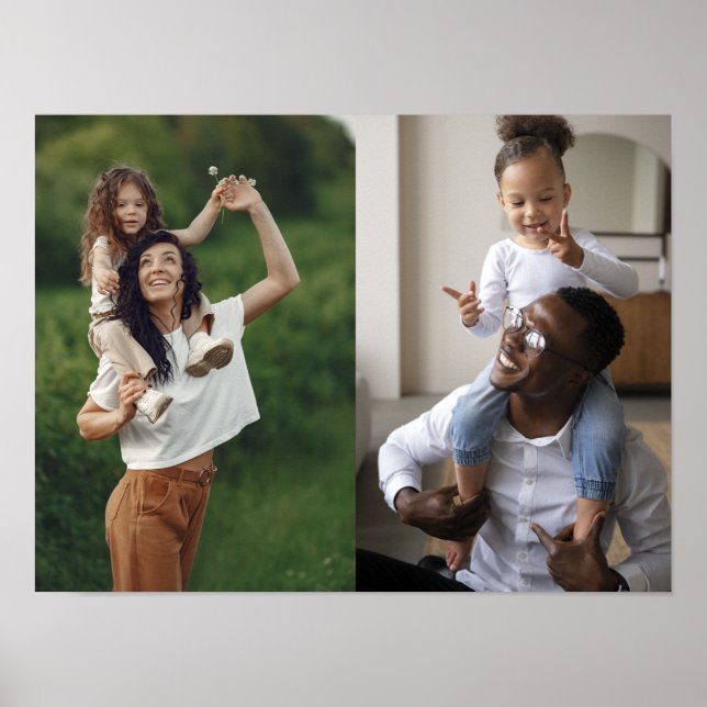 Customize Your Own 2 Photo Collage  Poster (Front)