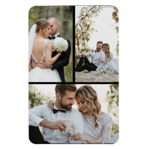 Customize Your Own 3 Photo Collage Magnet