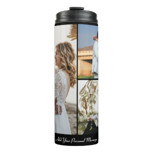 Customize Your Own 3 Photo Collage Thermal Tumbler