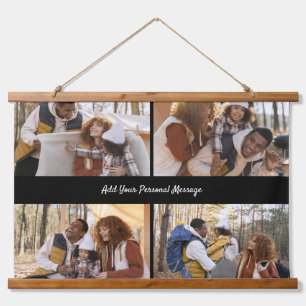 Customize Your Own 4 Photo Collage Hanging Tapestry