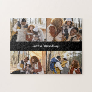 Customize Your Own 4 Photo Collage Jigsaw Puzzle
