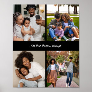 Customize Your Own 4 Photo Collage Poster
