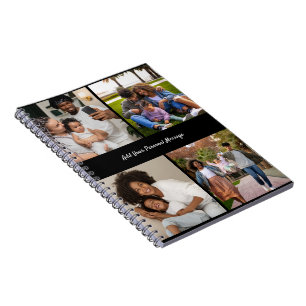 Customize Your Own 4 Photo Collage Poster Notebook