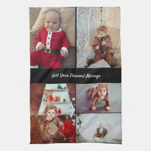 Customize Your Own 5 Photo Collage Kitchen Towel