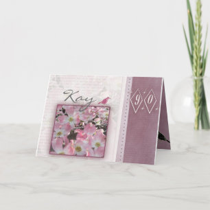 Customize your own 90th birthday card