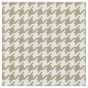 Customize your own beige houndstooth pattern fabric