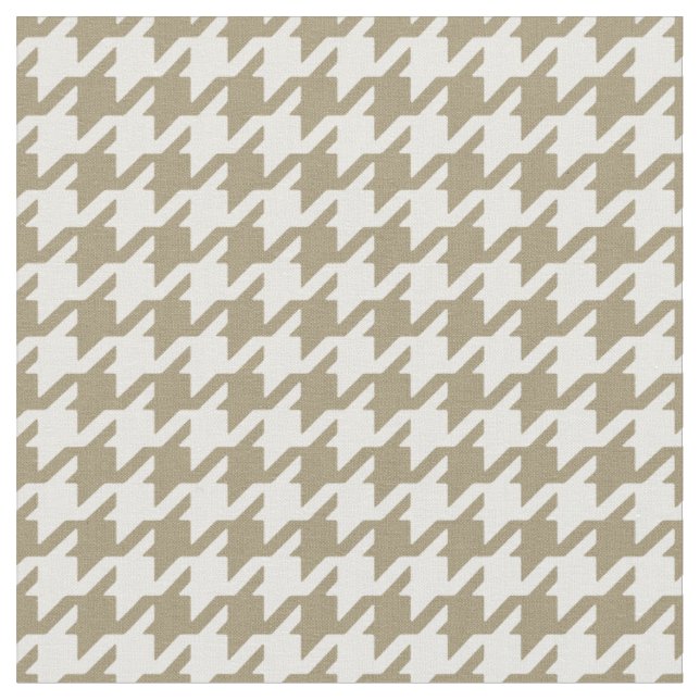 Customize your own beige houndstooth pattern fabric (Close Up)