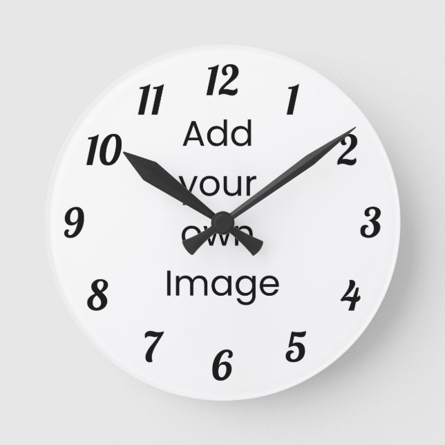 Customize Your Own (Black Numbers) Wall Clock (Front)