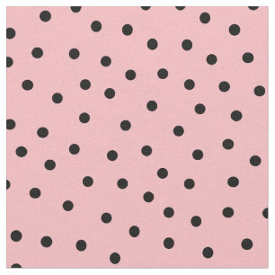 Customize your own black polka dots in pink fabric