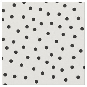 Customize your own black polka dots in white fabric