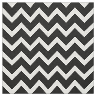 Customize your own black white chevron pattern fabric