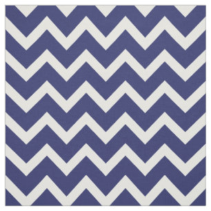 Customize your own blue white chevron pattern fabric