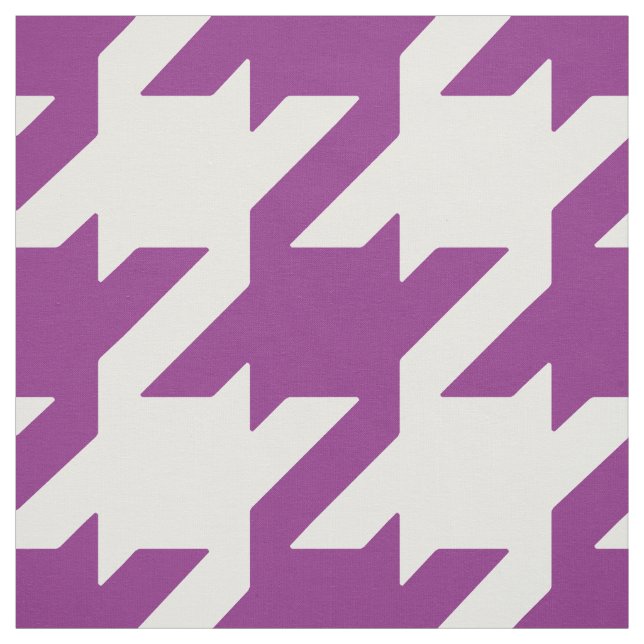 Customize your own bold orchid purple houndstooth fabric (Swatch)