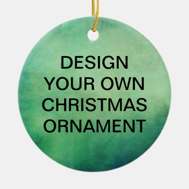 Customize your own Christmas Ceramic Ornament (Front)