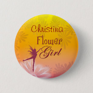 Customize your own Flower girl button