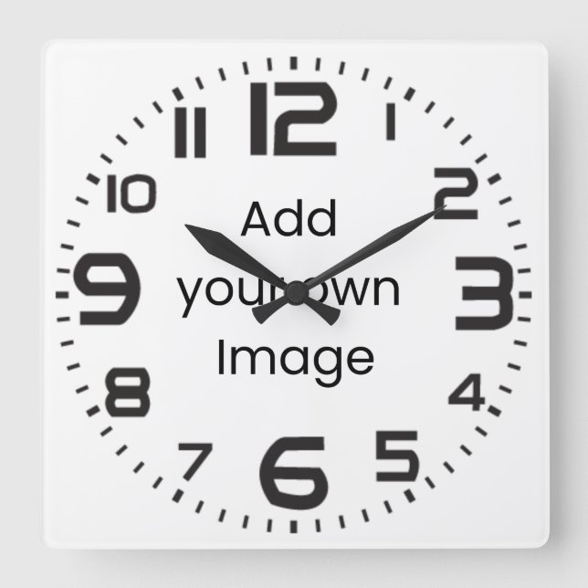 Customize Your Own (Four Big Numerals) Wall Clock (Front)