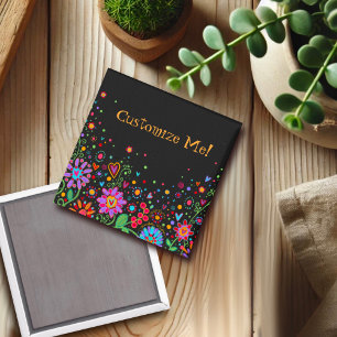 Customize your Own Fun Floral Inspirivity Magnet