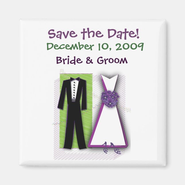 Customize your own fun save the date magnet (Front)