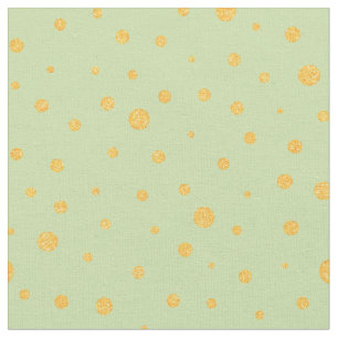 Customize your own gold polka dots in green fabric