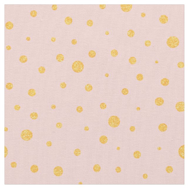 Customize your own gold polka dots in pink fabric (Close Up)