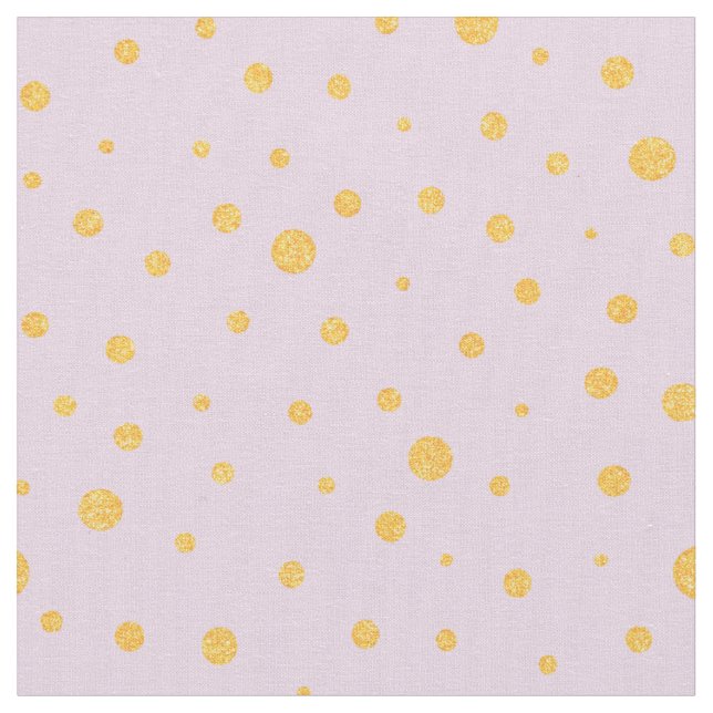 Customize your own gold polka dots in purple fabric (Close Up)