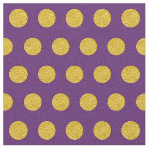 Customize your own gold polka dots in purple fabric