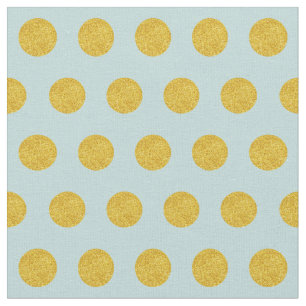 Customize your own gold polka dots in turquoise fabric