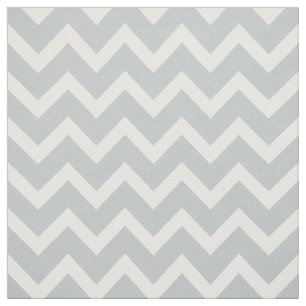 Customize your own grey white chevron pattern fabric