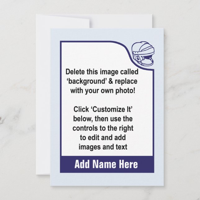 Customize Your Own Hockey Trading Card (Front)